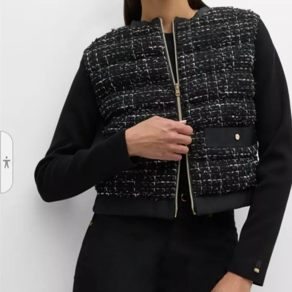 HERNOShort Sequined Tweed Jacket Size 8New,All Products : American Fashion Style Bags On Sale